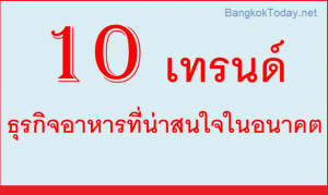 10 เทรนด์ธุรกิจอาหารที่น่าสนใจในอนาคต