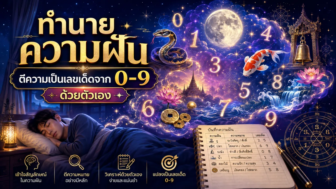 ทำนายความฝันตีความเป็นเลขเด็ดจาก 0-9 ด้วยตัวเอง