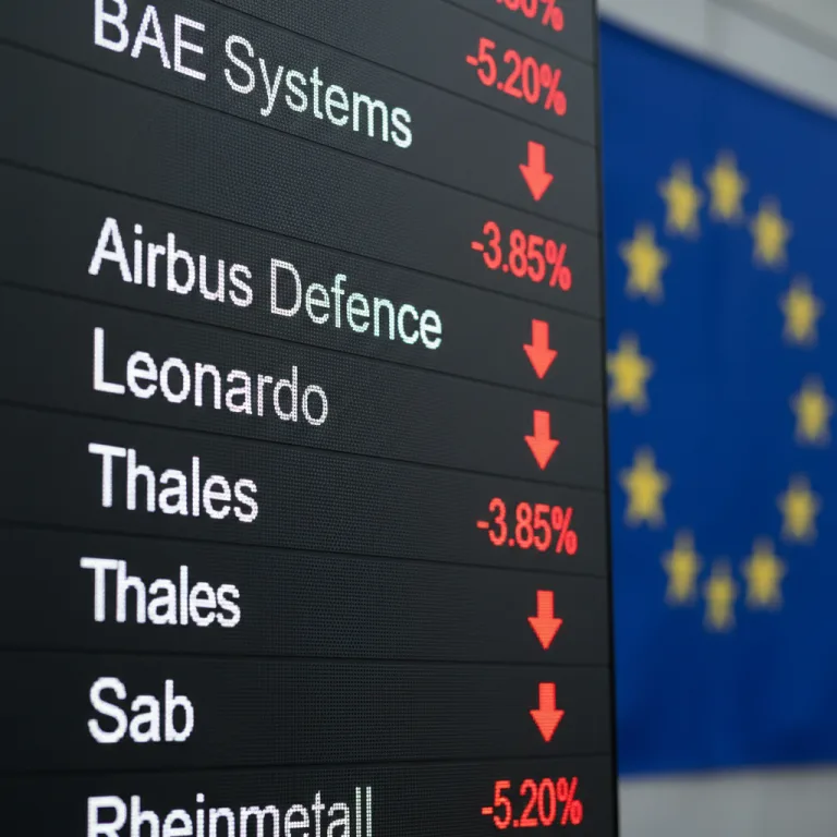 หุ้นกลาโหมยุโรป ร่วงรับข่าวสันติภาพยูเครน สวนทางบริษัทยักษ์ใหญ่ที่ยังเชื่อมั่น
