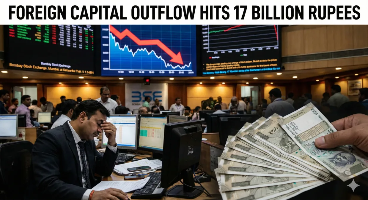 เงินทุนต่างชาติไหลออกตลาดหุ้นอินเดีย ธ.ค. ทะลุ 1.7 หมื่นล้านรูปี