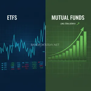 ETF vs กองทุนรวม ต่างกันตรงไหน? ลงทุนแบบไหนค่าธรรมเนียมถูกกว่า