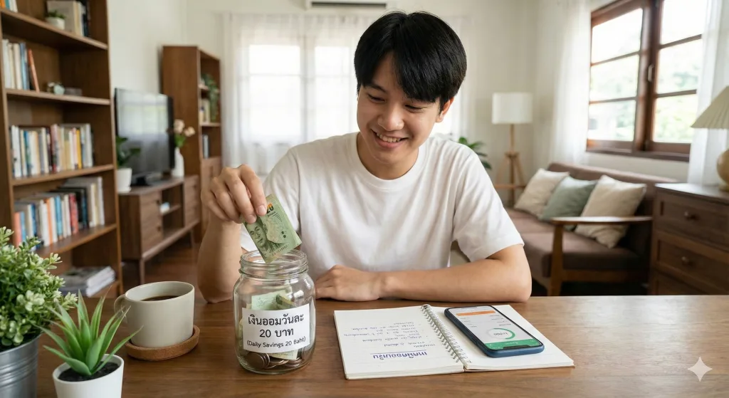 รวม เทคนิคออมเงิน ฉบับคนเก็บเงินไม่อยู่ เริ่มต้นวันละ 20 บาทก็รวยได้