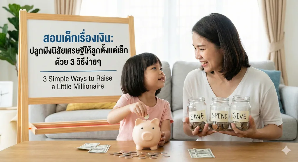 สอนเด็กเรื่องเงิน: ปลูกฝังนิสัยเศรษฐีให้ลูกตั้งแต่เล็ก ด้วย 3 วิธีง่ายๆ