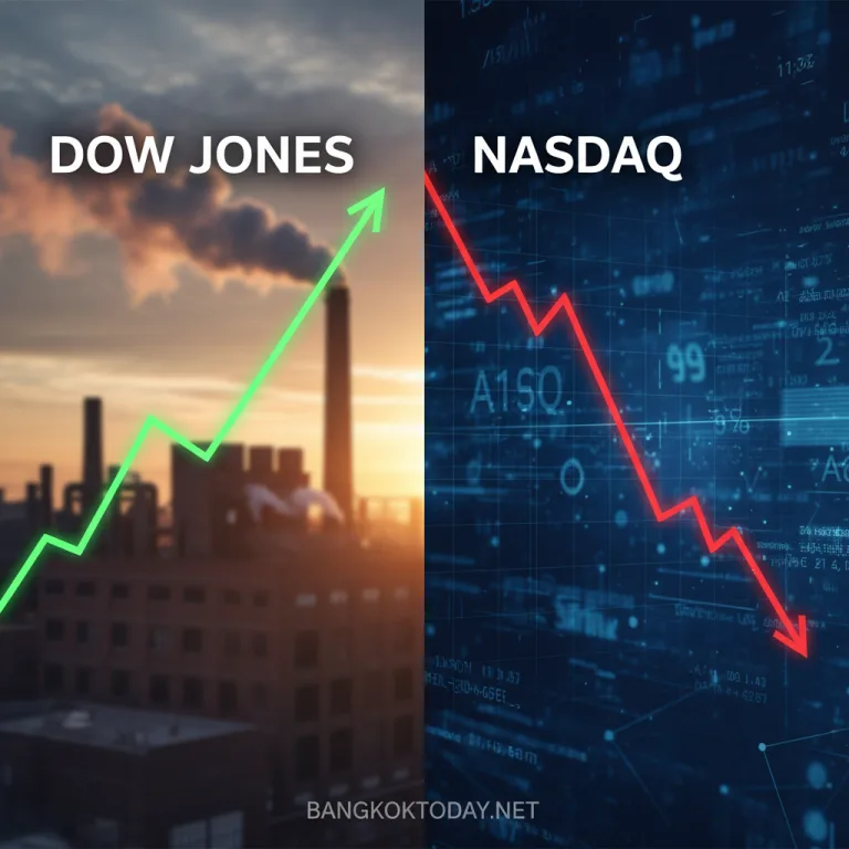 ตลาดหุ้นสหรัฐฯ ปิดผสมผสาน Dow Jones ทำสถิติใหม่ สวนทาง Nasdaq ร่วงกังวล AI