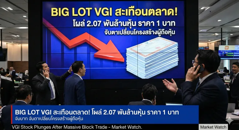 บิ๊กล็อต VGI สะเทือนตลาด! โผล่ 2.07 พันล้านหุ้น ราคา 1 บาท จับตาเปลี่ยนโครงสร้างผู้ถือหุ้น