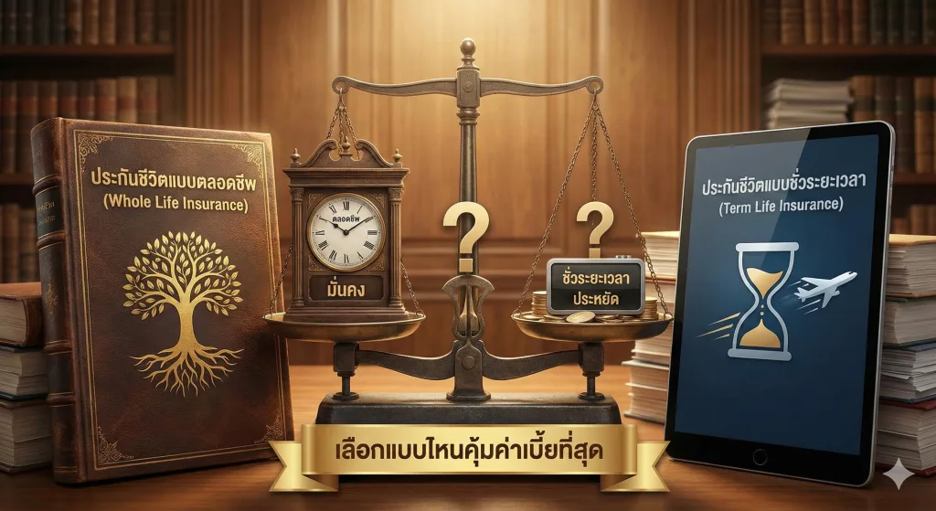 ประกันชีวิตแบบตลอดชีพ vs แบบชั่วระยะเวลา เลือกแบบไหนคุ้มค่าเบี้ยที่สุด
