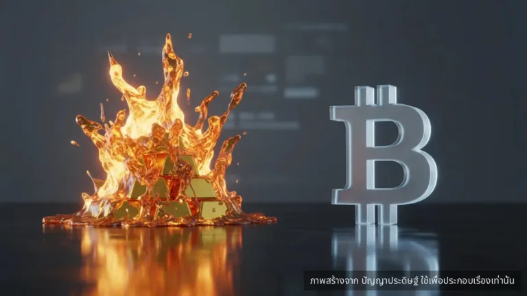 ราคาทองคำพุ่ง สวนทาง Bitcoin ที่นิ่งลง นักวิเคราะห์ชี้ 3 ปัจจัยสถาบันกดความผันผวน