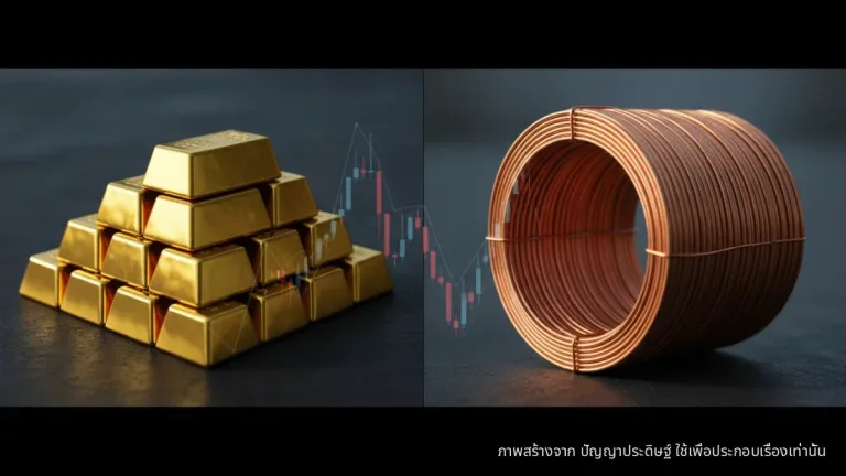 ราคาทองแดง พักฐานระยะสั้น สวนทางแนวโน้มทองคำที่คาดการณ์แรลลี่ยาว