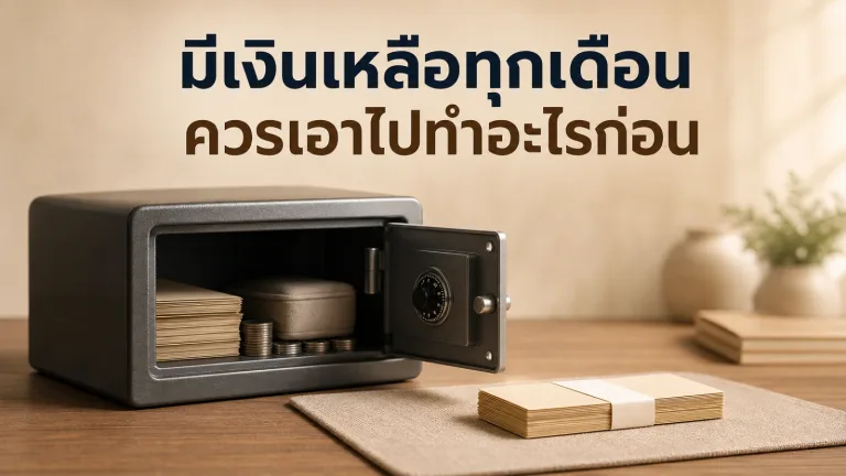 มีเงินเหลือทุกเดือนควรเอาไปทำอะไรก่อน ระหว่างเก็บเงินฉุกเฉิน ปิดหนี้ หรือลงทุน — มีเงินเหลือทำอะไรดี