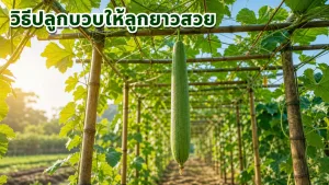 วิธีปลูกบวบให้ลูกยาวสวย จากการทำค้างจนถึงแก้ปัญหาดอกบานแล้วร่วง