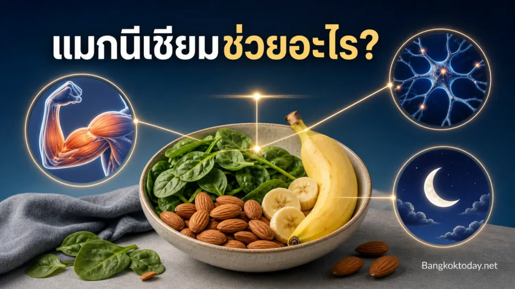 แมกนีเซียมช่วยอะไร ทำไมถูกพูดถึงทั้งเรื่องกล้ามเนื้อ การนอน และระบบประสาท